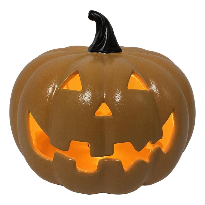 LED Zucca di ceramica HALLOWEEN LED/3xLR44/bianco caldo