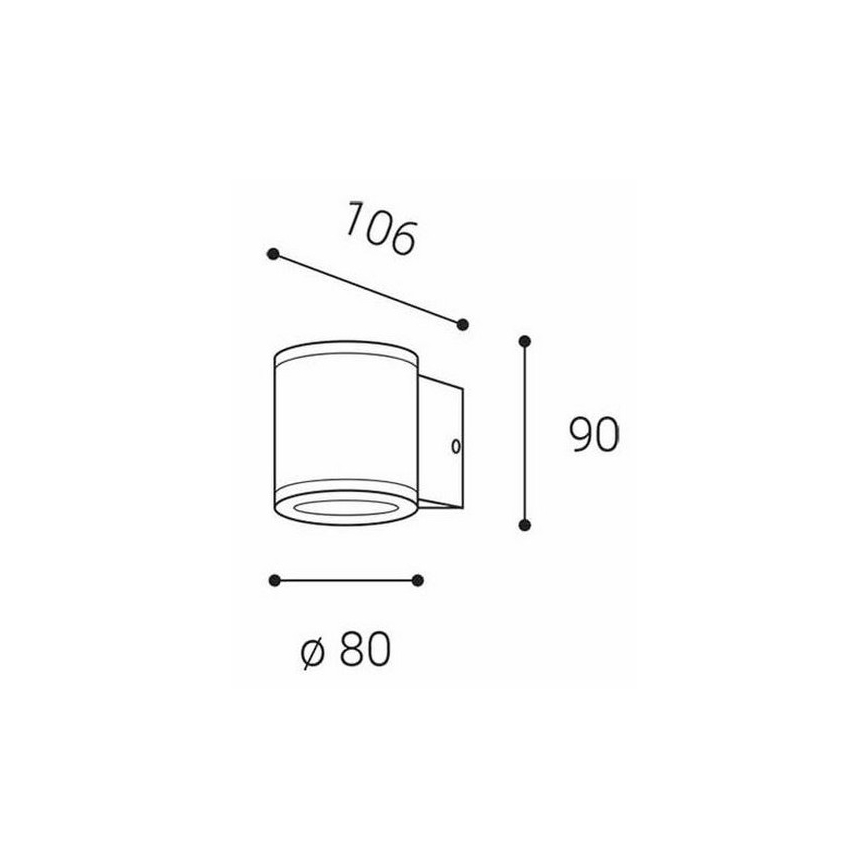 LED2 - Applique da esterno MIDO 1xGU10/50W/230V antracite IP54