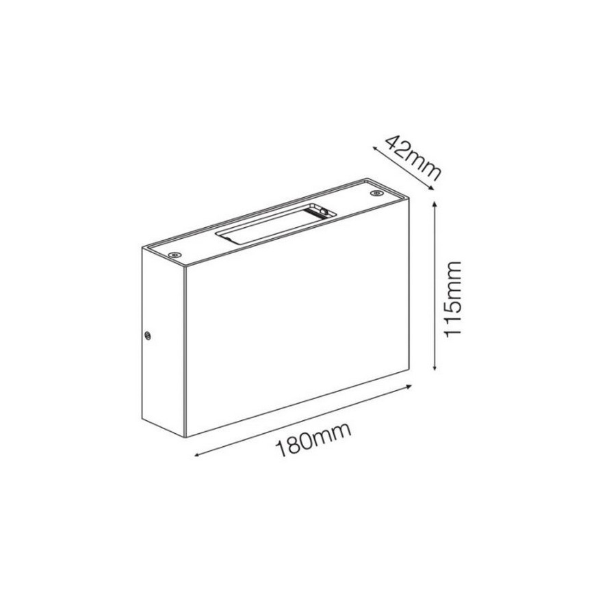 LED2 - Applique LED da esterno BLADE 2xLED/12W/230V IP54