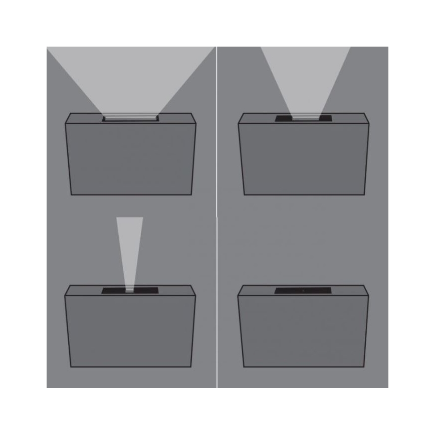 LED2 - Applique murale LED d'extérieur BLADE 2xLED/12W/230V IP54