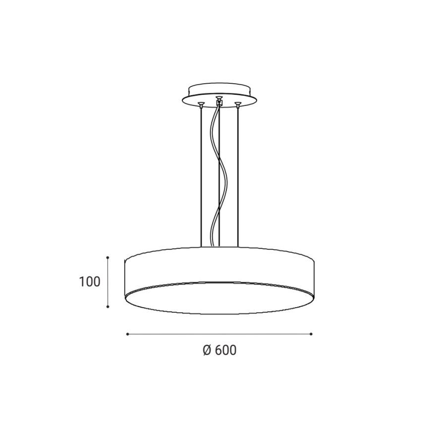LED2 – Dimmbare LED-Hängeleuchte an Schnur MONO LED/60W/230V