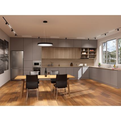 LED2 - Lampada a sospensione con cavo MONO SLIM LED/30W/230V 3000K/4000K diam. 40 cm nera