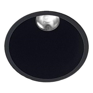 LED2 - Lampada LED da incasso per bagni ZERO LED/10W/230V 4000K CRI 95 IP43 nero diametro 10,9 cm