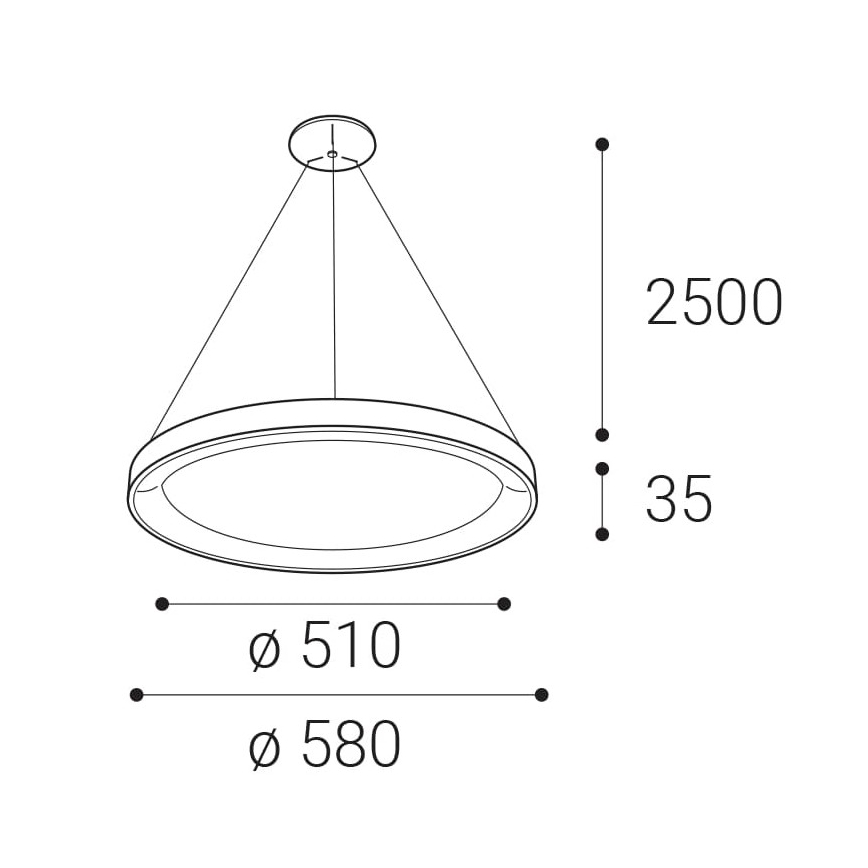 LED2 - Lampadario a LED su una stringa BELLA LED/48W/230V 3000K/4000K bianco