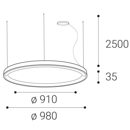 LED2 - Lampadario LED dimmerabile su una stringa BELLA LED/80W/230V 3000K/4000K bianco