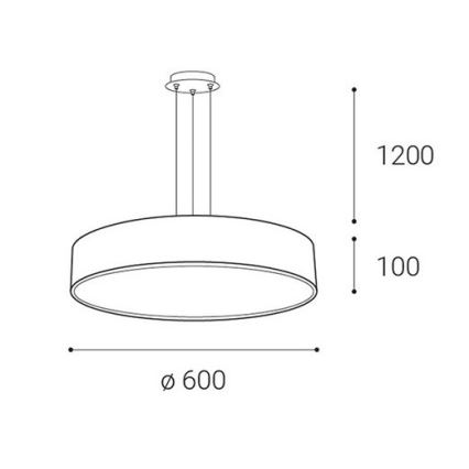 LED2 - Lampadario LED dimmerabile su una stringa MONO LED/60W/230V 3000K/4000K bianco