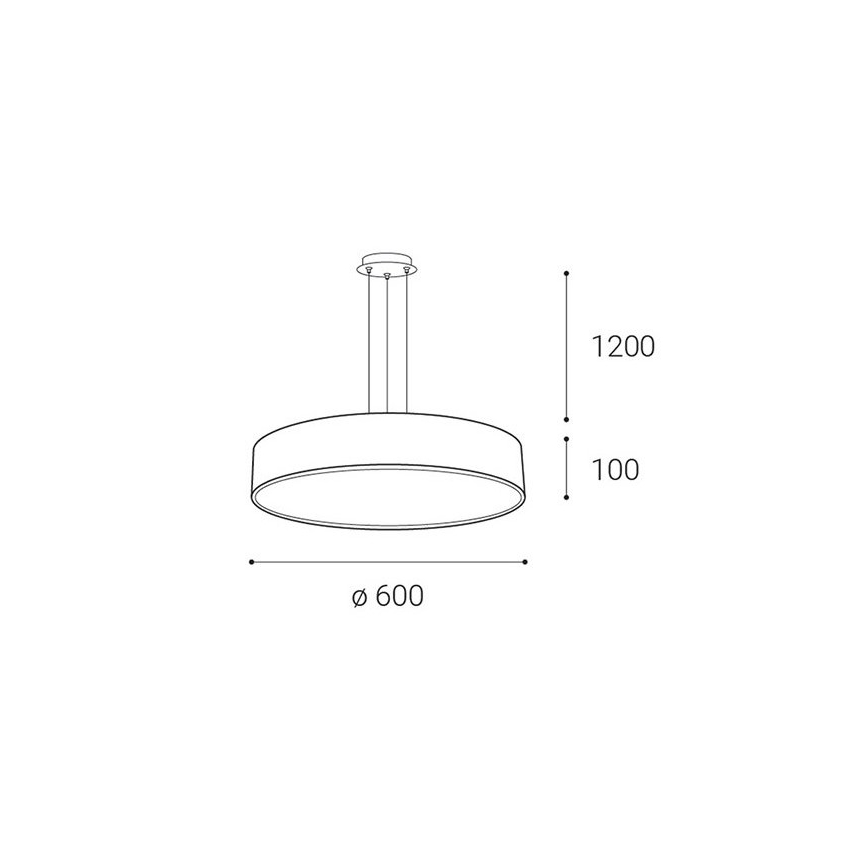 LED2 - Lampadario LED dimmerabile su una stringa MONO LED/60W/230V 3000K/4000K bianco