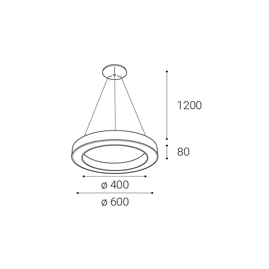 LED2 - Lampadario LED dimmerabile su una stringa SATURN LED/50W/230V 3000K/4000K bianco