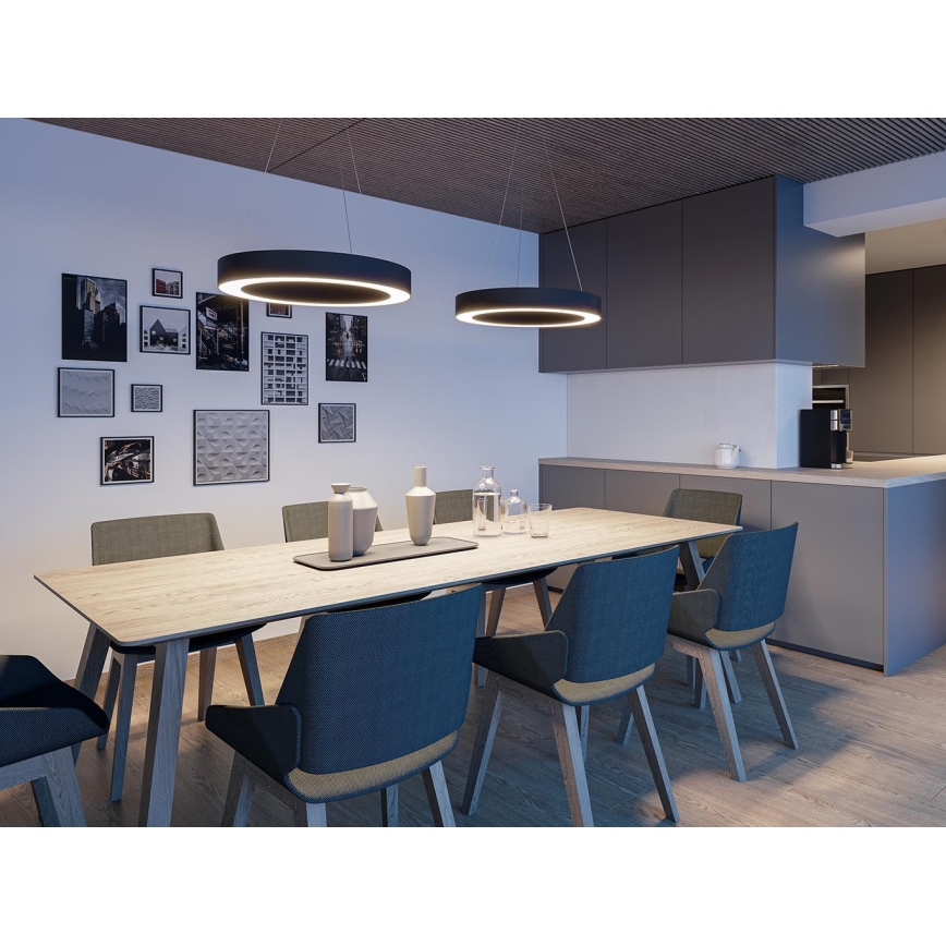 LED2 - Lampadario LED dimmerabile su una stringa SATURN LED/50W/230V 3000K/4000K nero