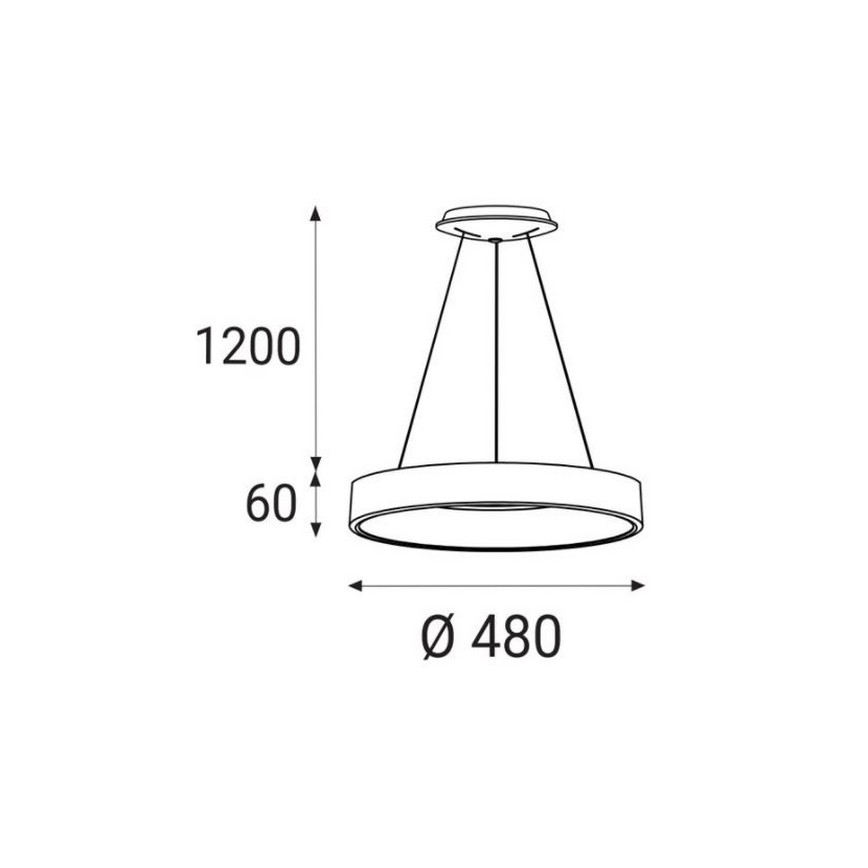 LED2 - Lampadario LED su filo BELLA LED/40W/230V 3000/4000K bianco
