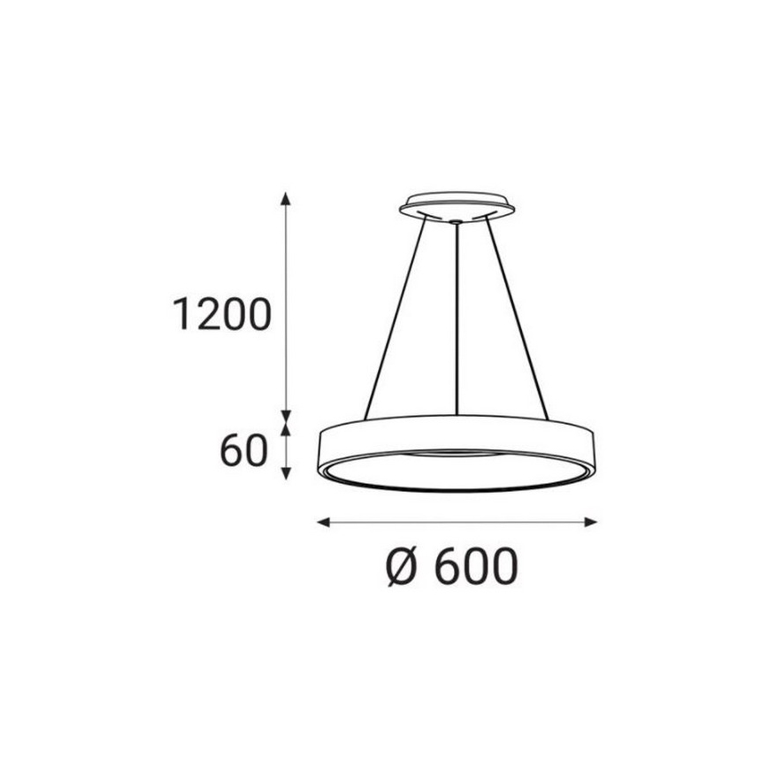 LED2 - Lampadario LED su filo BELLA LED/50W/230V 3000/4000K nero