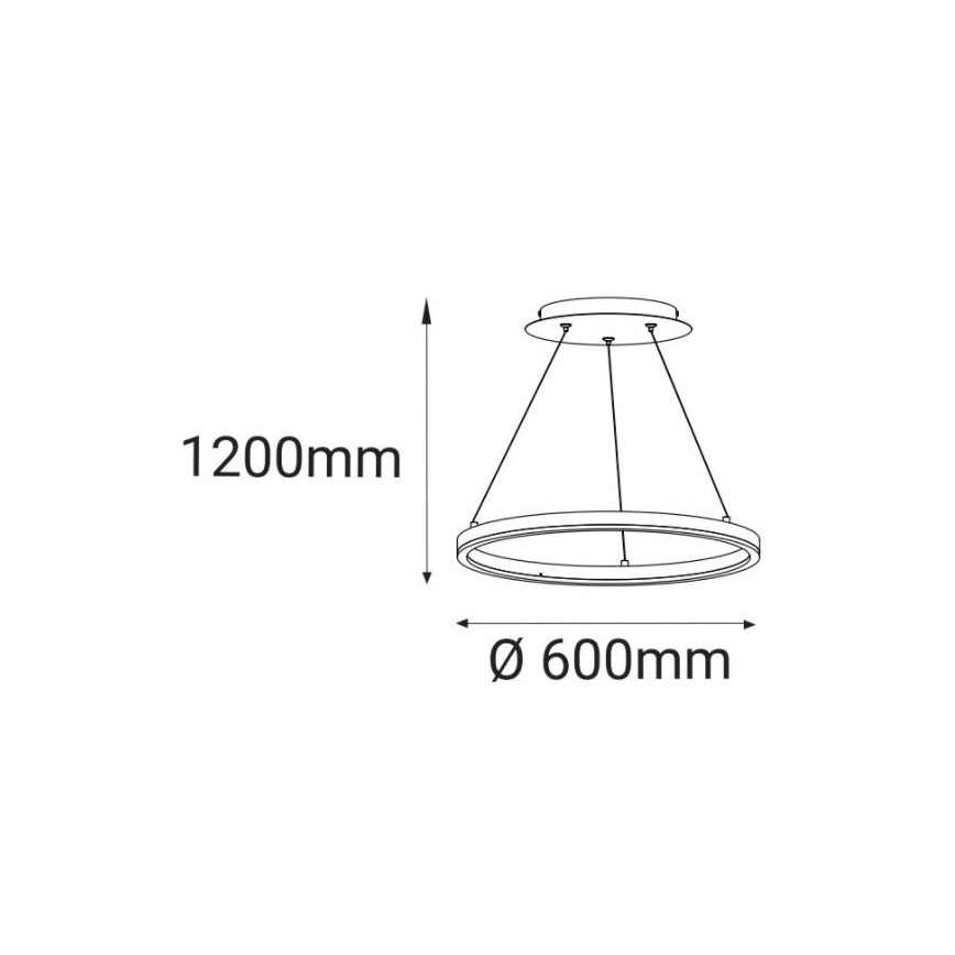 LED2 - Lampadario LED su filo CIRCLE LED/42W/230V