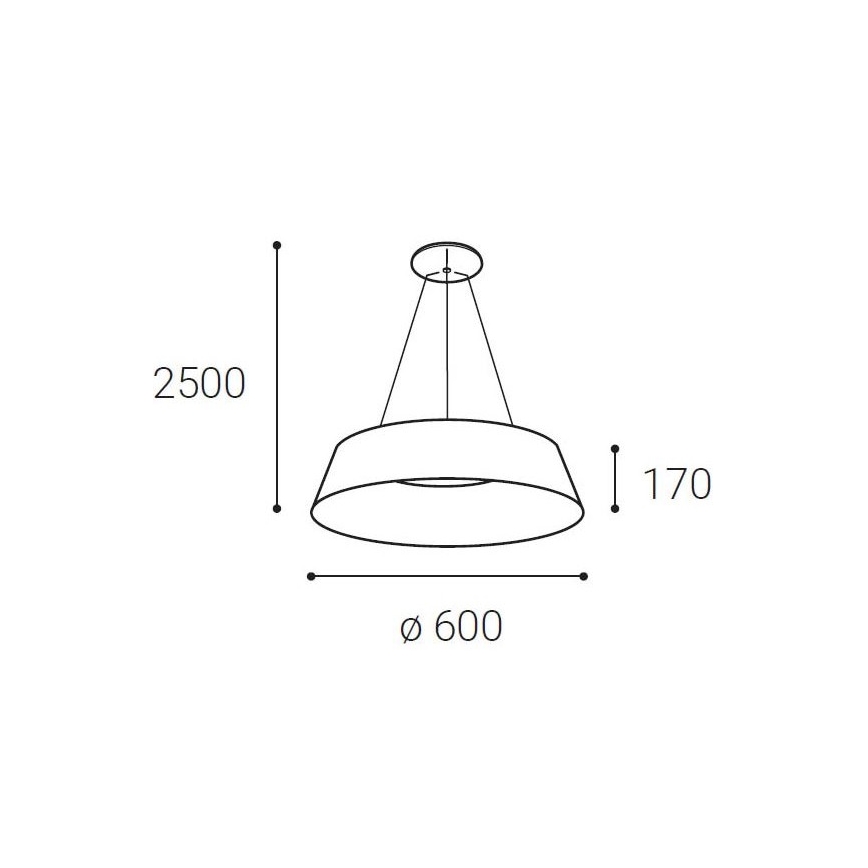 LED2 - Lampadario LED su filo KATY LED/60W/230V 3000/4000K bianco