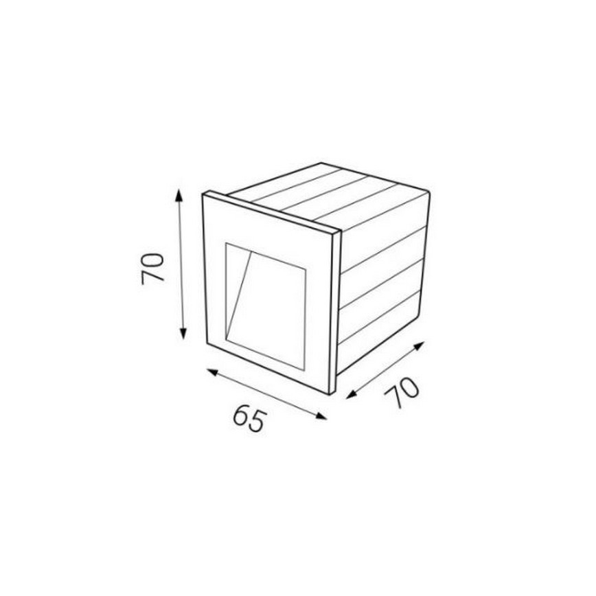 LED2 - LED Außen-Einbauleuchte STEP IN LED/3W/230V IP54