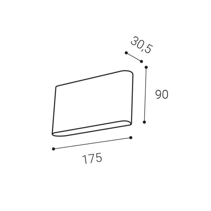 LED2 - LED-Außenwandleuchte FLAT 2xLED/3W/230V IP65 3000K/4000K/5700K weiß