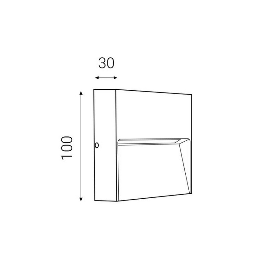 LED2 - LED Auβen-Wandbeleuchtung STEP ON LED/3W/230V anthrazit  IP54