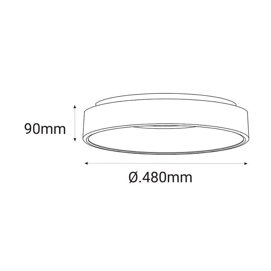 LED2 - LED-Deckenleuchte BELLA LED/40W/230V 3000/4000K schwarz