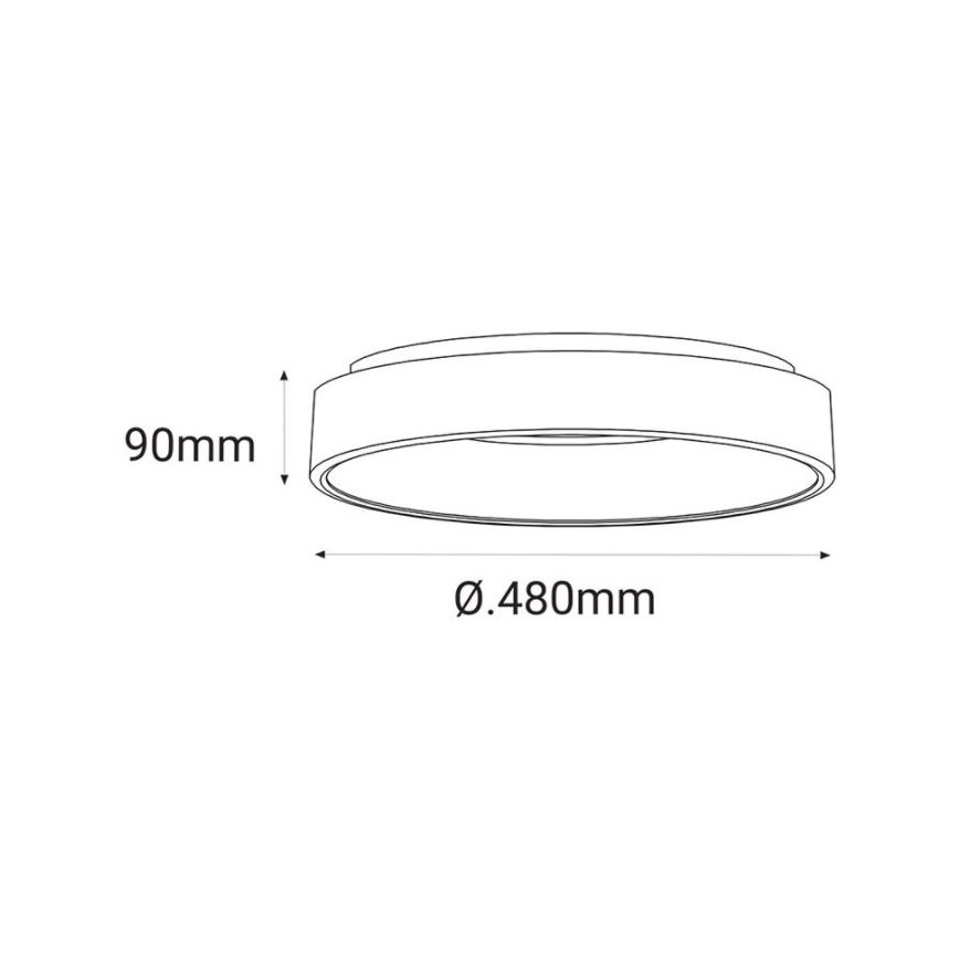 LED2 - LED-Deckenleuchte BELLA LED/40W/230V 3000/4000K weiß