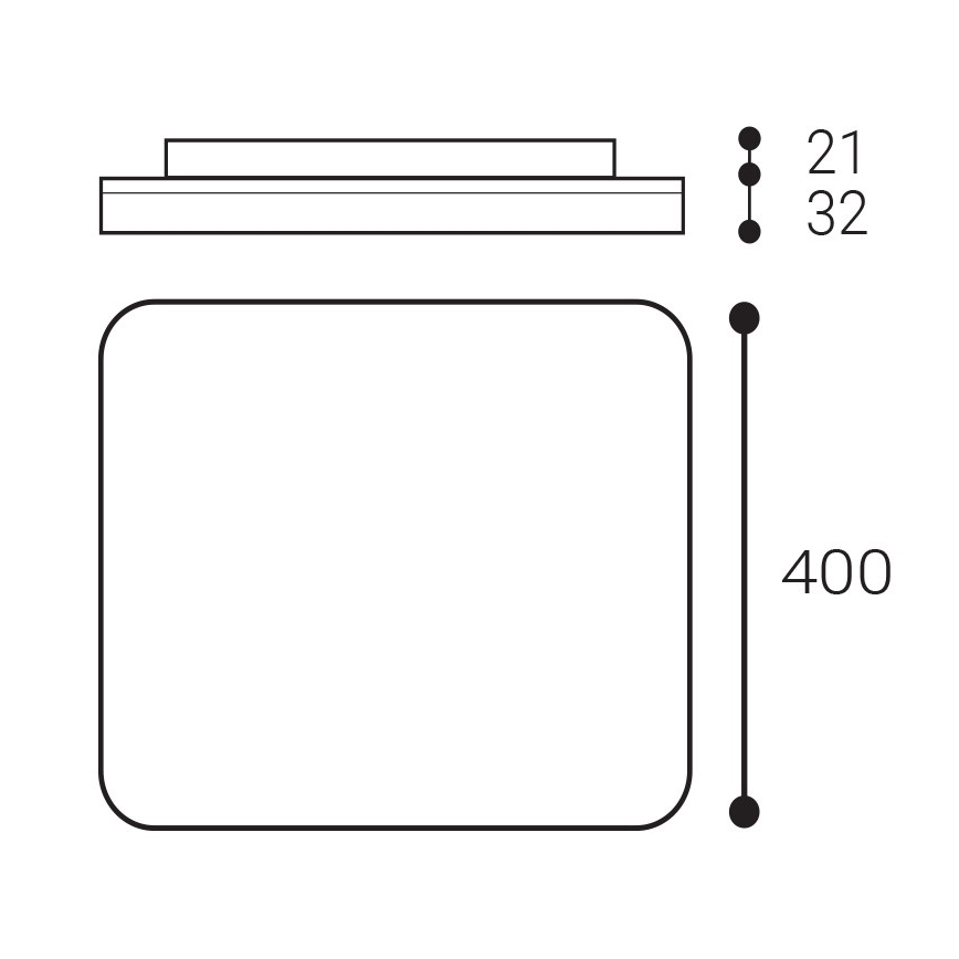 LED2 - LED-Deckenleuchte für Badezimmer SQUARE LED/38W/230V 3000K/3500K/4000K IP54 weiß