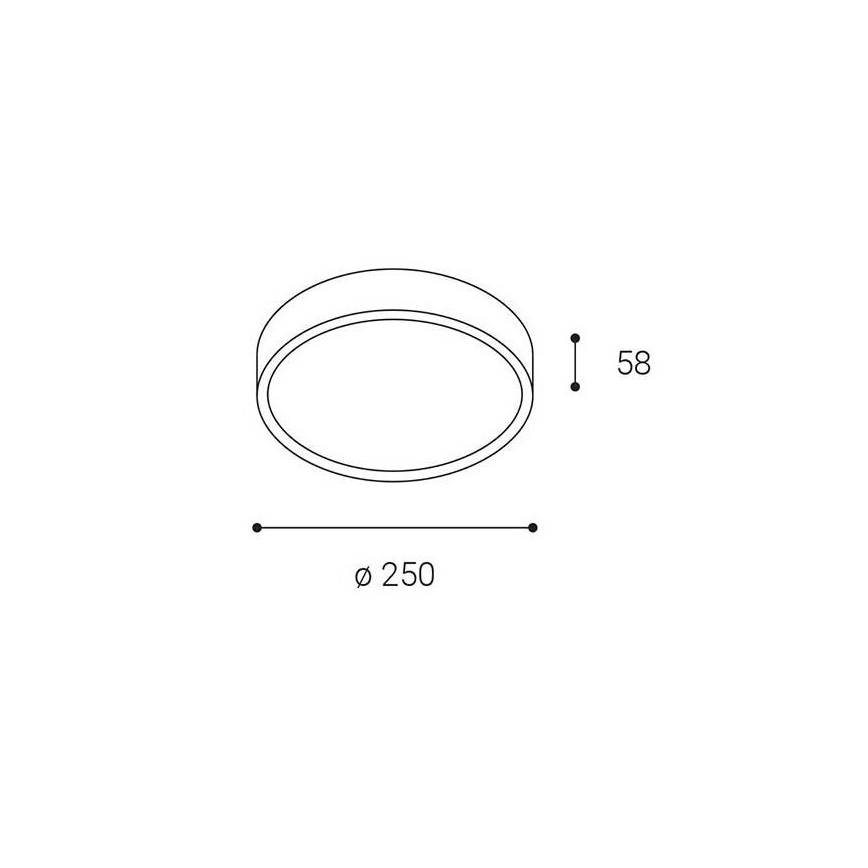 LED2 - LED-Deckenleuchte für den Außenbereich MIRA LED/18W/230V IP65 schwarz