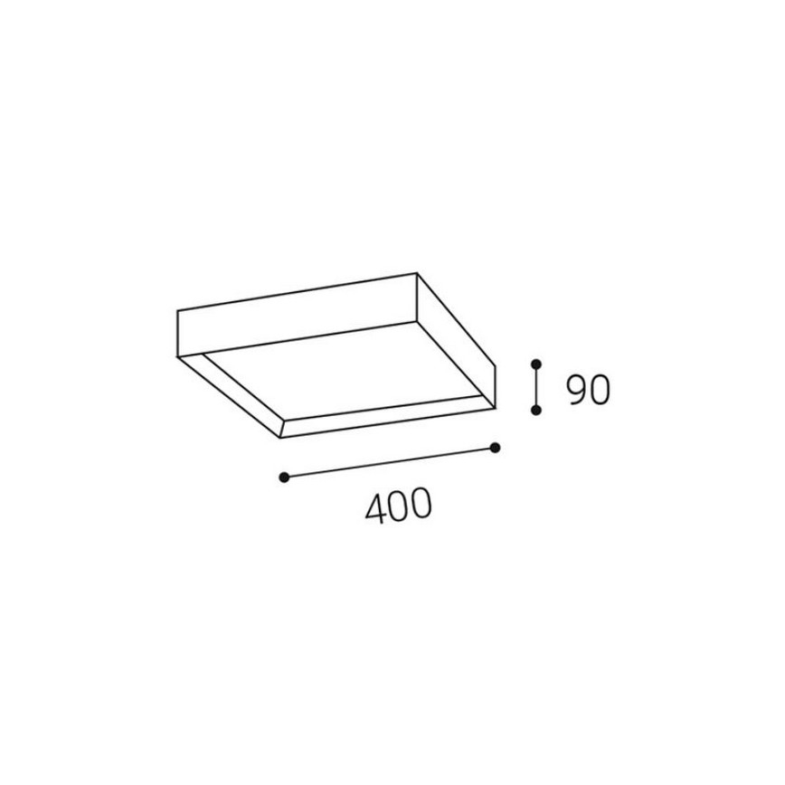 LED2 - LED-Deckenleuchte MILO LED/30W/230V schwarz 3000/4000K