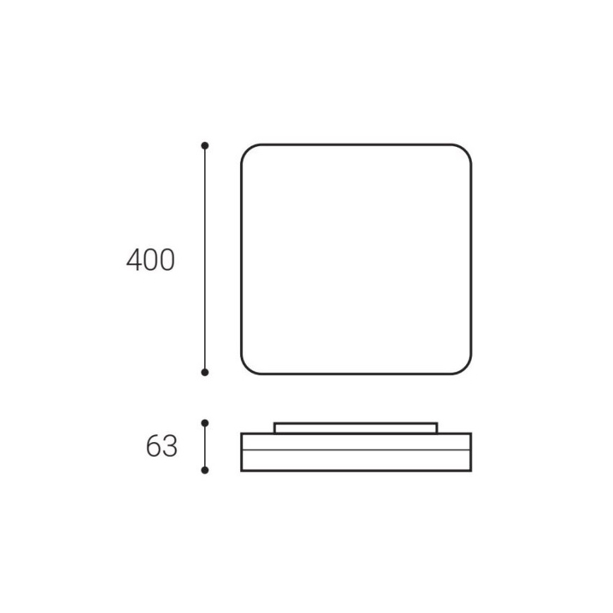 LED2 - LED-Deckenleuchte SQUARE II LED/30W/230V 3000/4000/5700K IP54