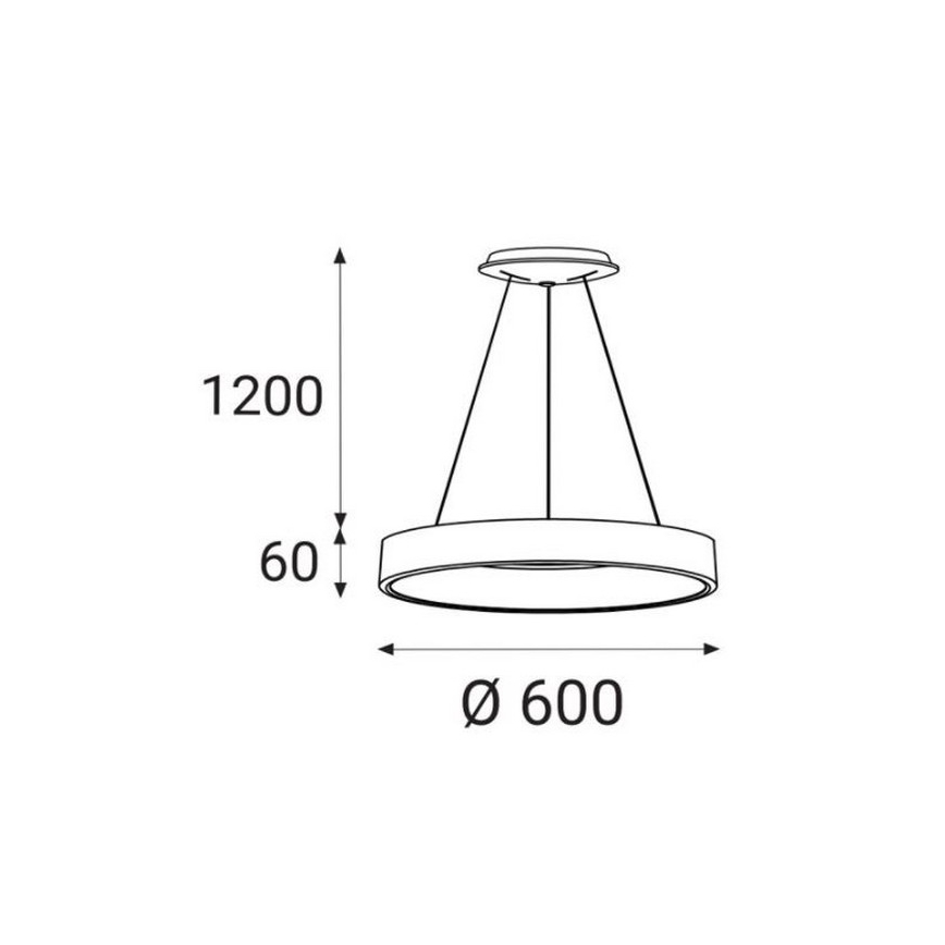 LED2 - LED-Kronleuchter an Schnur BELLA LED/50W/230V 3000/4000K weiß