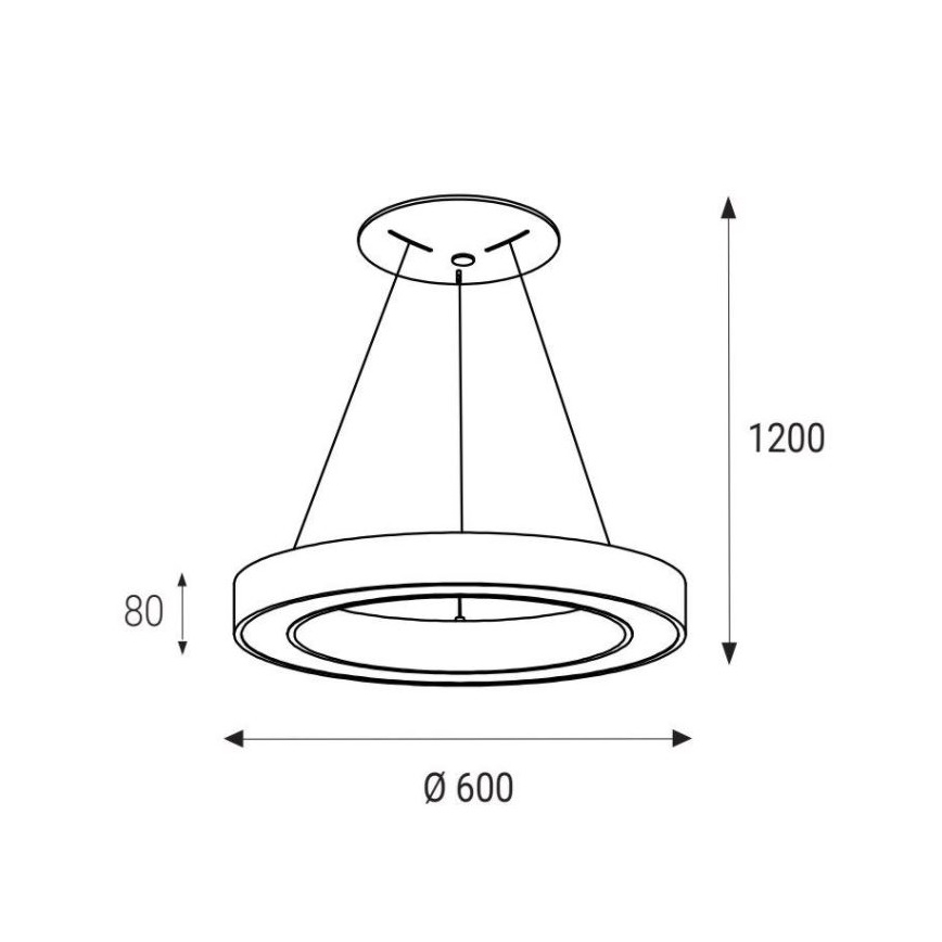 LED2 - LED-Kronleuchter an Schnur SATURN LED/50W/230V 3000/4000K weiß