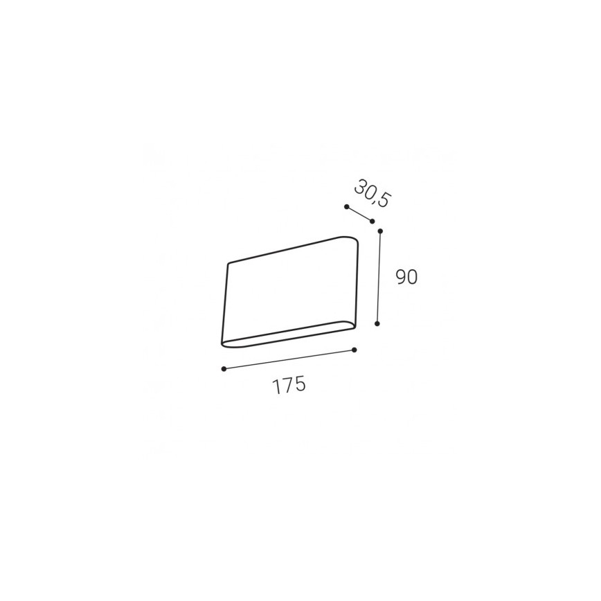 LED2 – LED-Outdoor-Wandleuchte FLAT 2xLED/5W/230V IP65