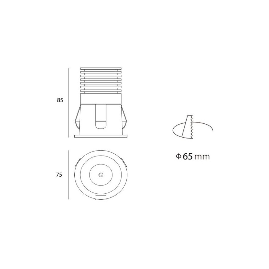 LED2 - LED Spot encastrable RAY LED/10W/230V blanc IP44