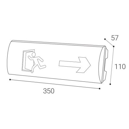LED2 - Luce di emergenza SAFE ON LED/3W/3,6V 6000K IP65
