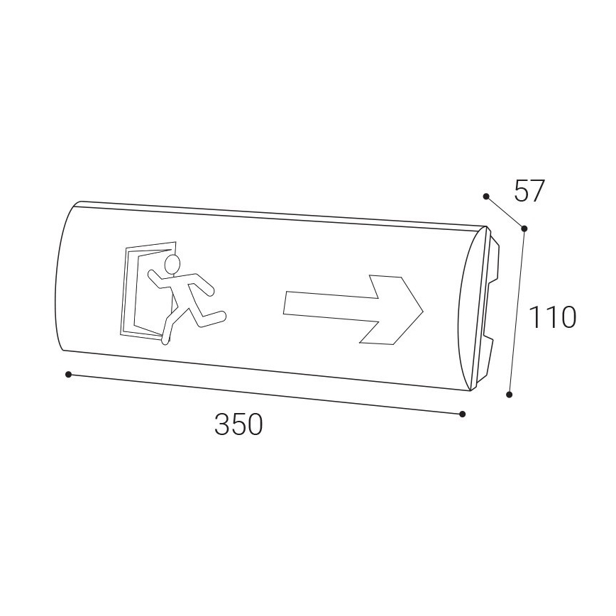 LED2 - Luce di emergenza SAFE ON LED/3W/3,6V 6000K IP65