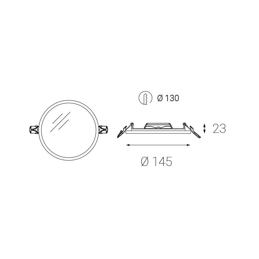 LED2 - Luminaire encastrable de salle de bain SLIM LED/10W/230V IP43 CRI 90