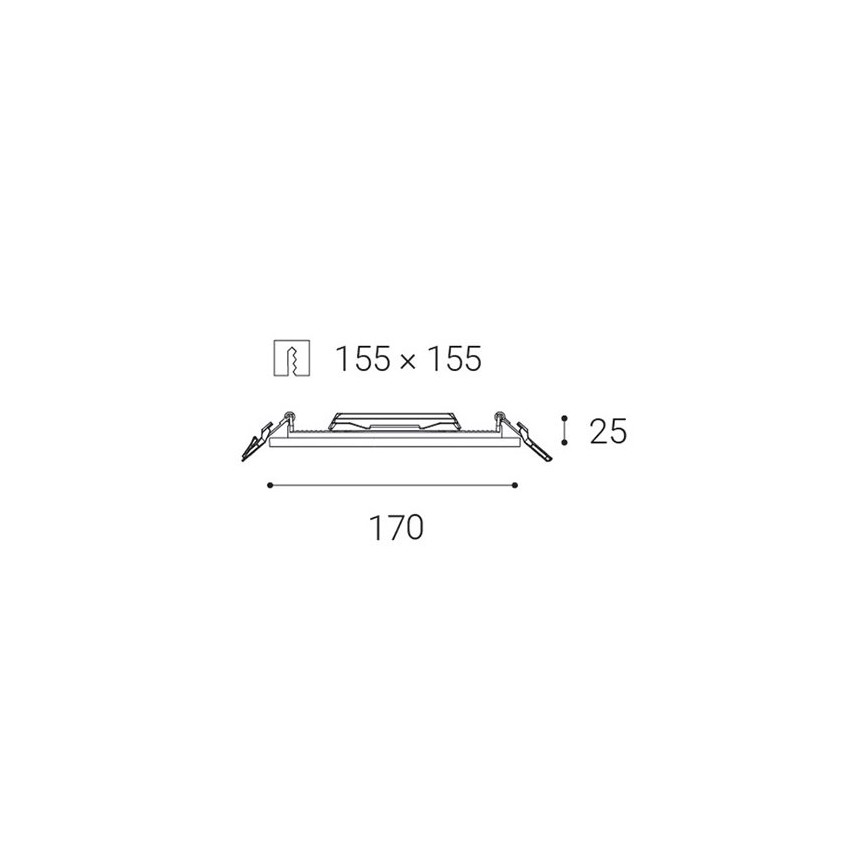 LED2 - Luminaire encastrable de salle de bain SLIM LED/15W/230V IP43 CRI 90