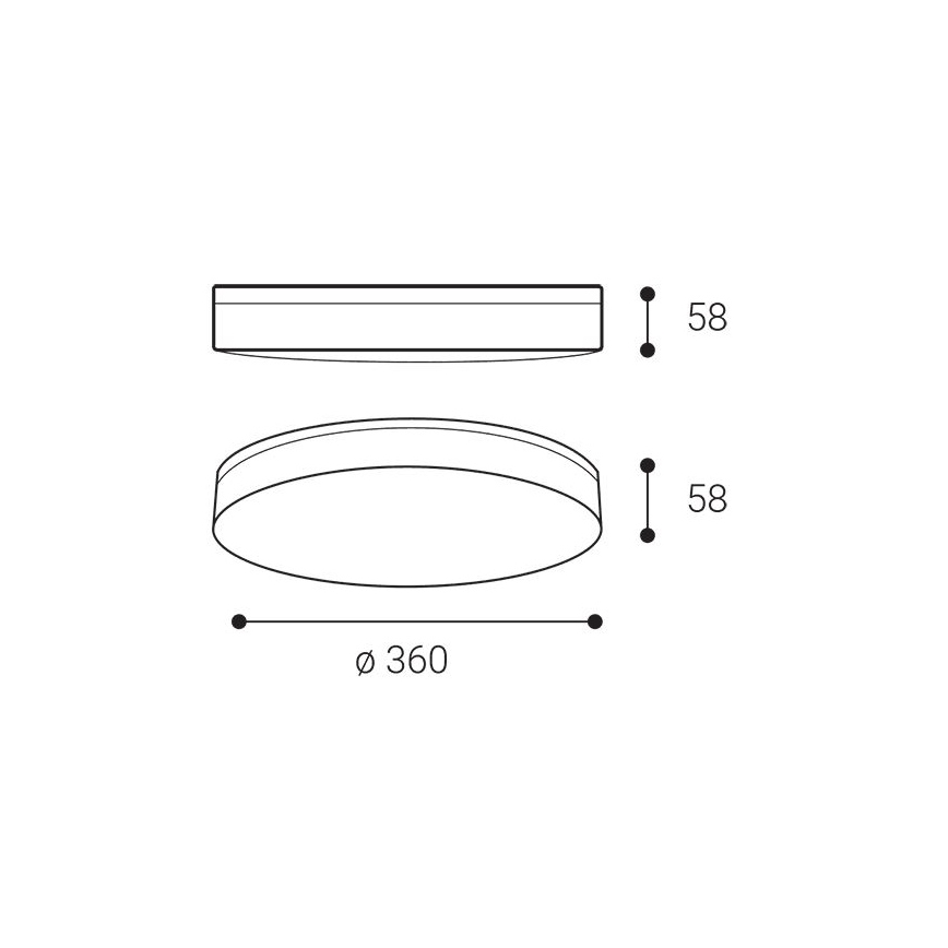 LED2 - Plafonnier LED pour salle de bains YPSO LED/30W/230V 3000/4000K IP54 Ø 36 cm blanc