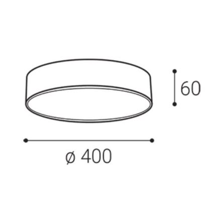 LED2 - Plafoniera a LED MONO SLIM 30W/230V 3000/4000K Ø 40 cm bianco