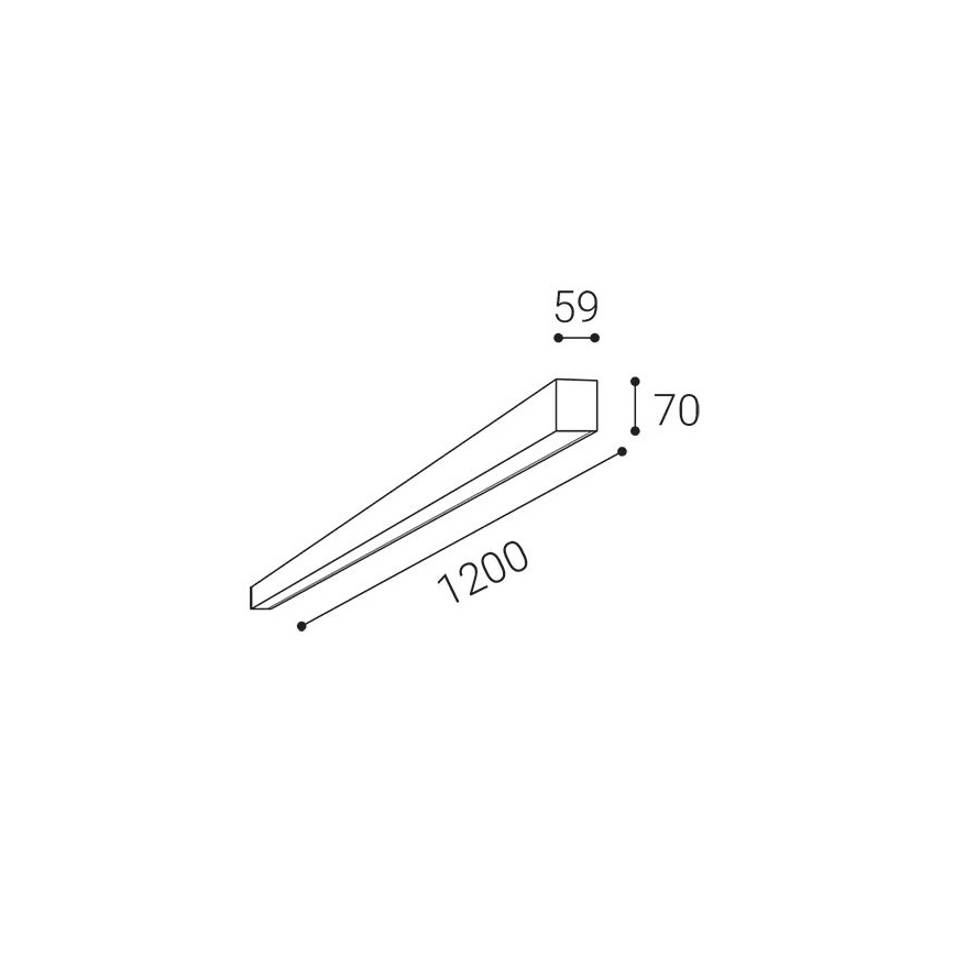LED2 - Plafoniera da soffitto LED NOLI LED/40W/230V 3000/3500/4000K 120 cm nero