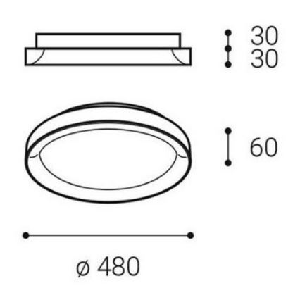 LED2 - Plafoniera LED BELLA SLIM LED/38W/230V 3000/4000K bianca