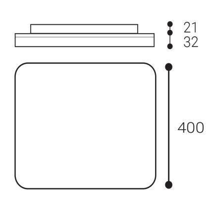 LED2 - Plafoniera LED da bagno SQUARE LED/38W/230V 3000K/3500K/4000K IP54 bianco