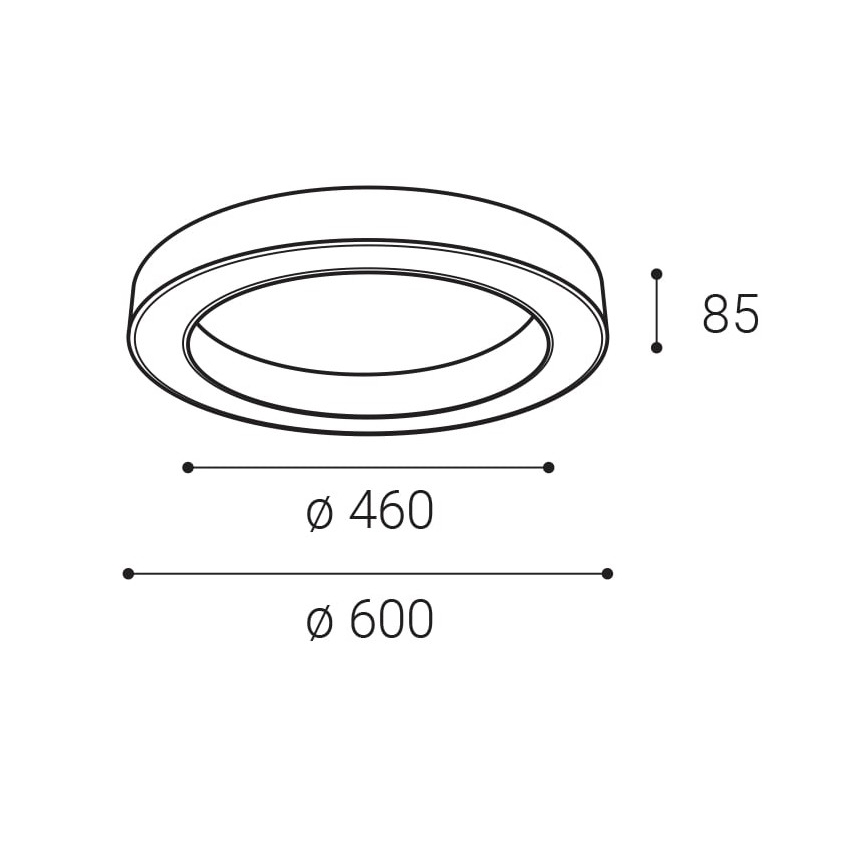 LED2 - Plafoniera LED dimmerabile SATURN LED/50W/230V 3000K/4000K bianco