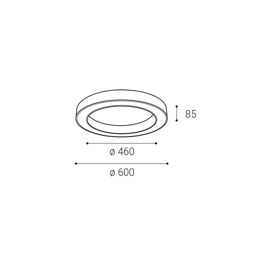 LED2 - Plafoniera LED dimmerabile SATURN LED/50W/230V 3000K/4000K bianco