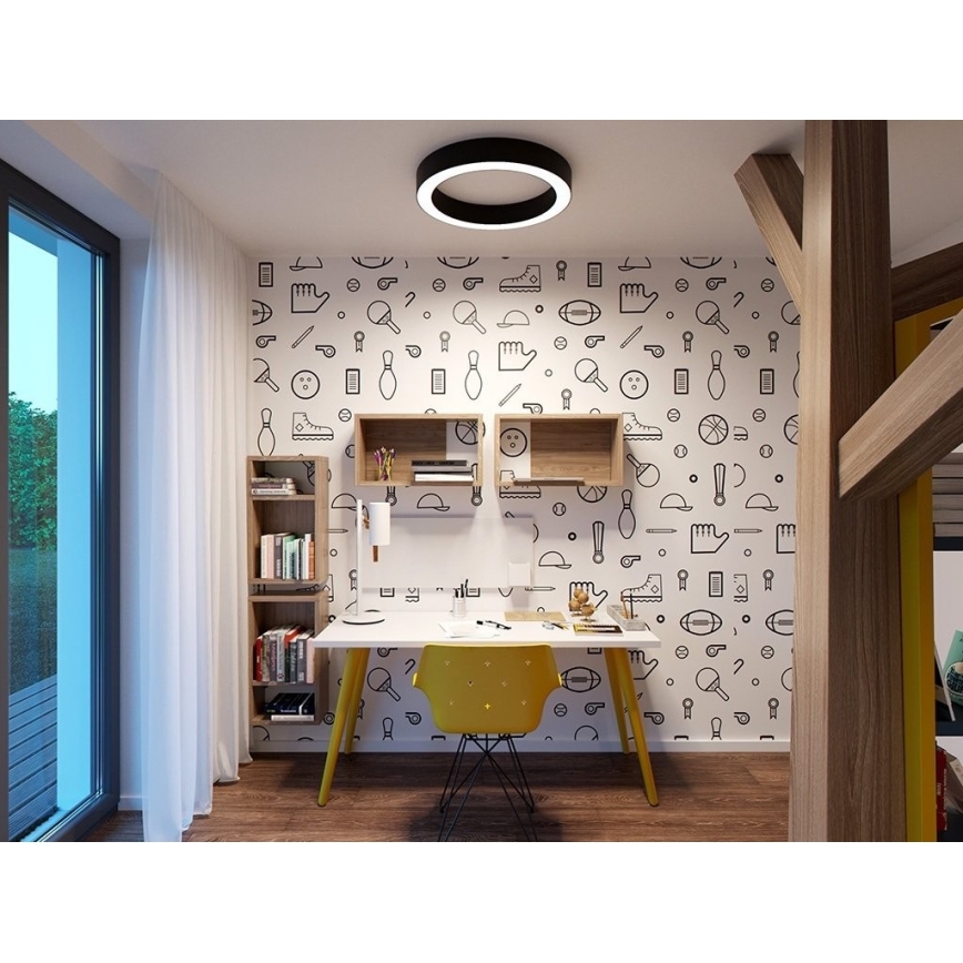 LED2 - Plafoniera LED dimmerabile SATURN LED/50W/230V 3000K/4000K nero
