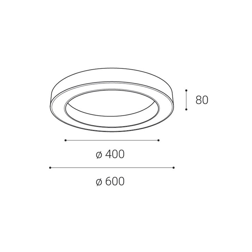 LED2 - Plafoniera LED dimmerabile SATURN LED/50W/230V 3000K/4000K nero