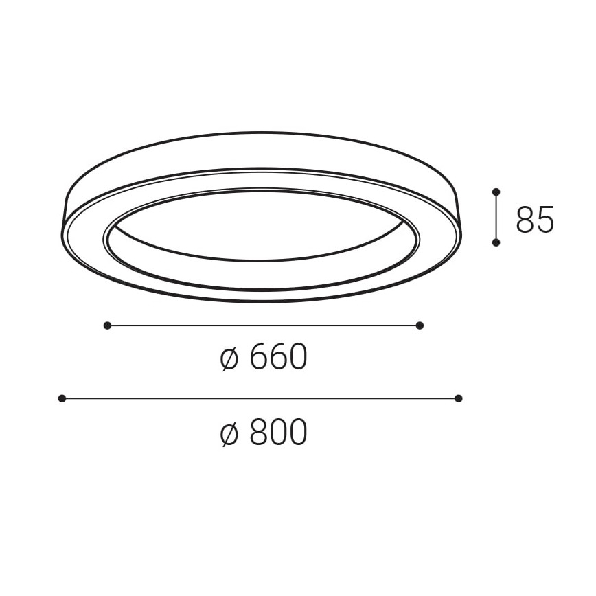 LED2 - Plafoniera LED dimmerabile SATURN LED/60W/230V 3000K/4000K nero
