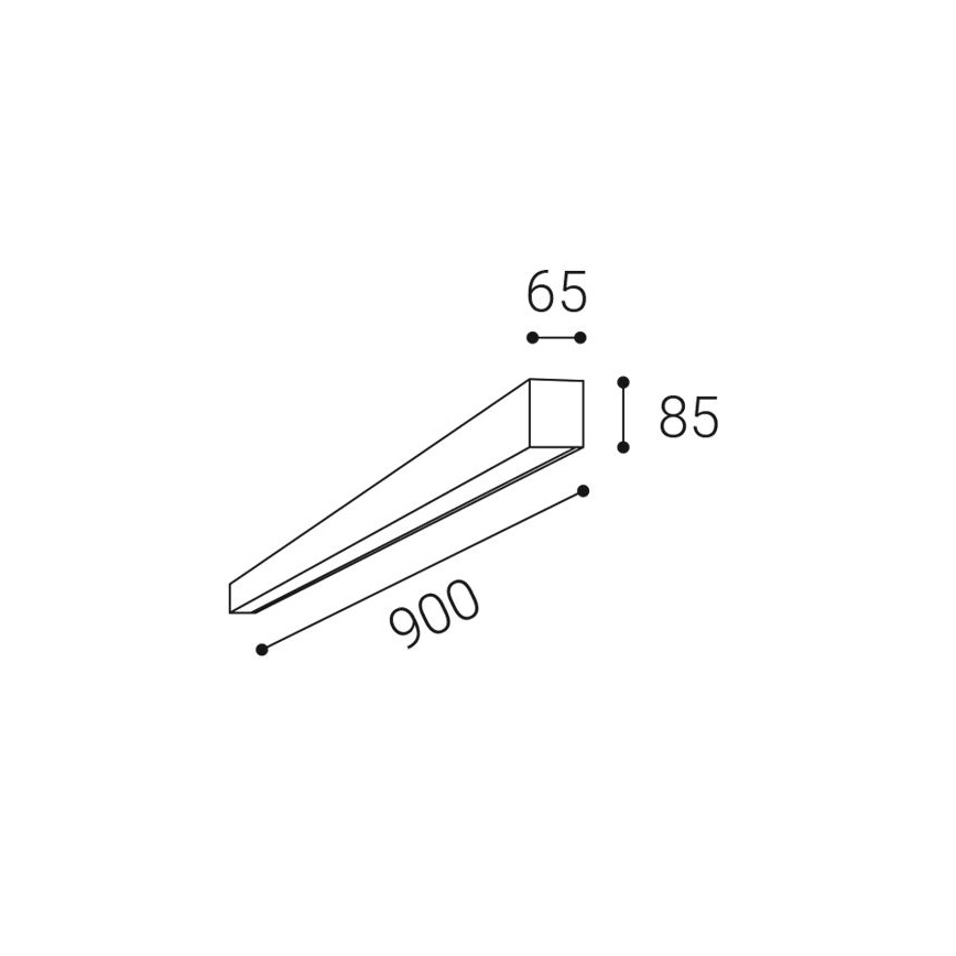 LED2 - Plafoniera LED LINO LED/24W/230V 3000/3500/4000K 90 cm bianca