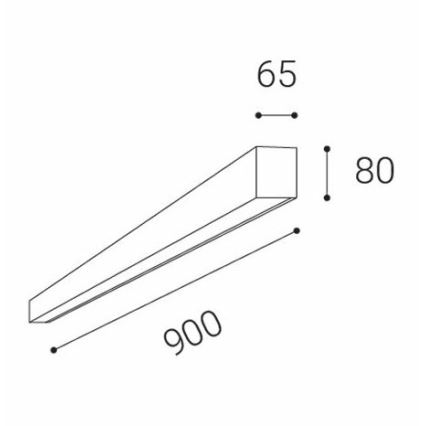LED2 - Plafoniera LED LINO LED/24W/230V 3000K/3500K/4000K bianco 90 cm