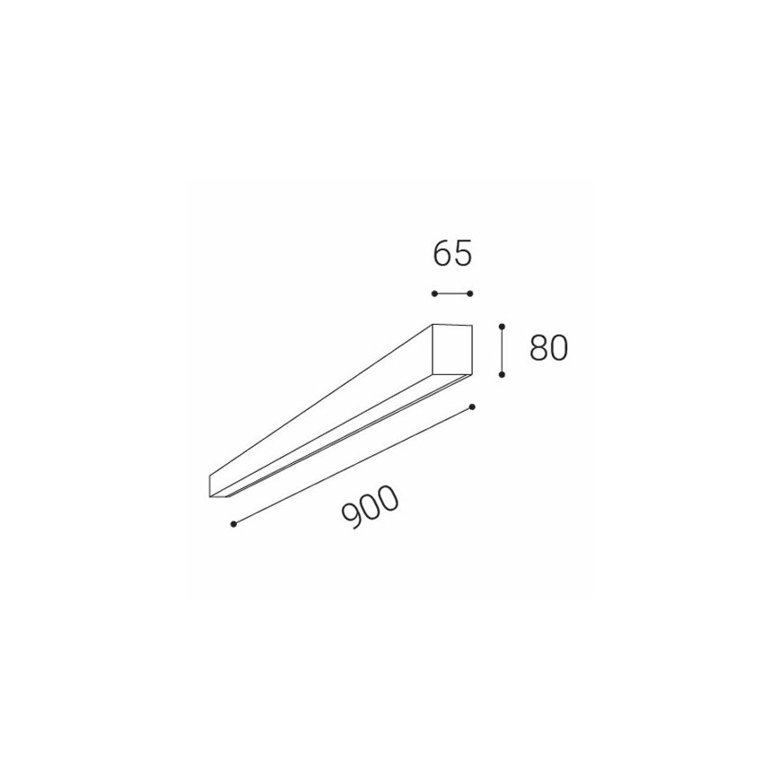 LED2 - Plafoniera LED LINO LED/24W/230V 3000K/3500K/4000K bianco 90 cm