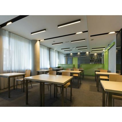 LED2 - Plafoniera LED LINO LED/24W/230V 3000K/3500K/4000K nero 90 cm