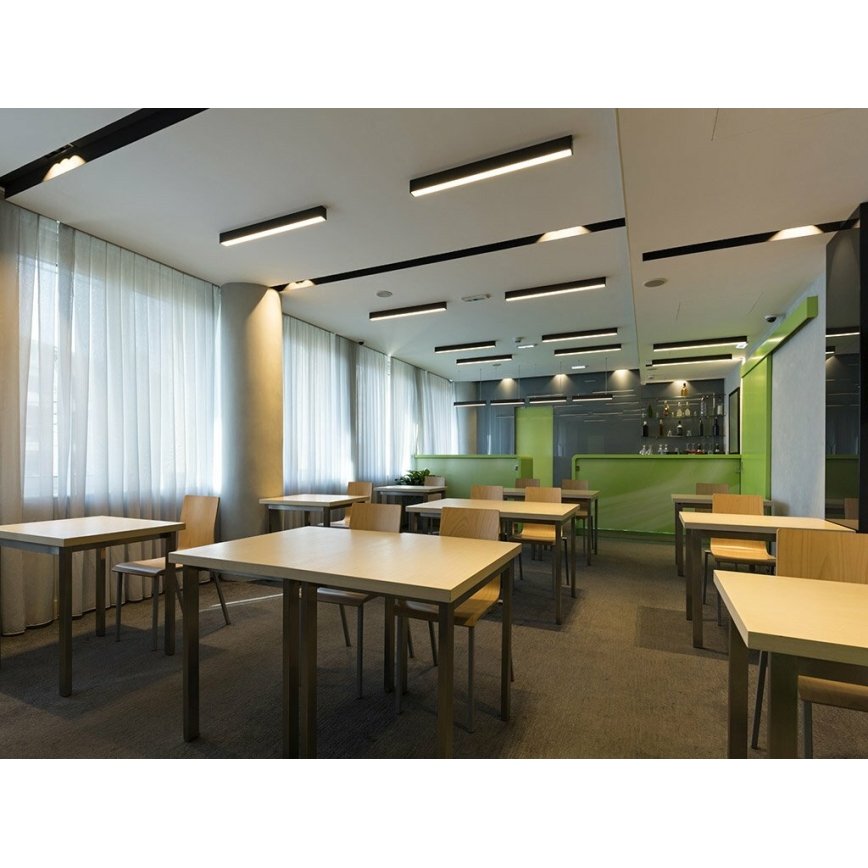 LED2 - Plafoniera LED LINO LED/24W/230V 3000K/3500K/4000K nero 90 cm