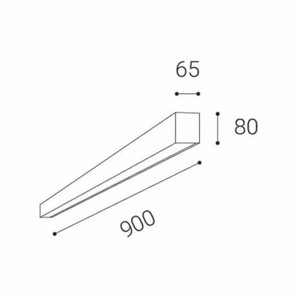 LED2 - Plafoniera LED LINO LED/24W/230V 3000K/3500K/4000K nero 90 cm